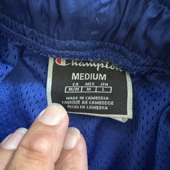 Vintage Champion Nylon Shorts Embroidered Spelled out Logo Y2K Retro 90s - Picture 5 of 11